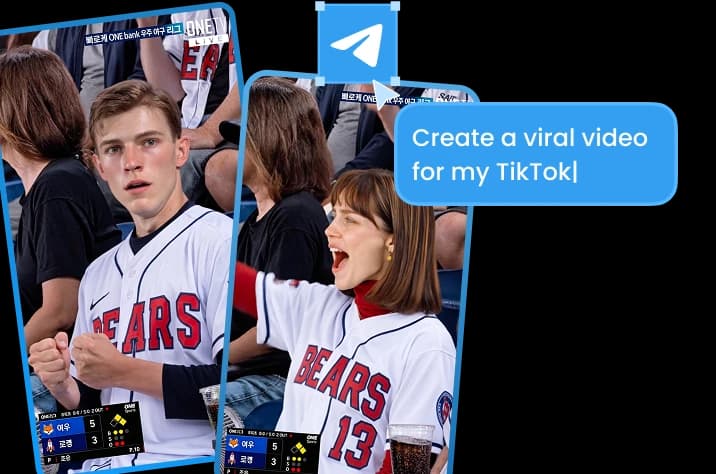 WinAI studio bot running inside Telegram on a phone